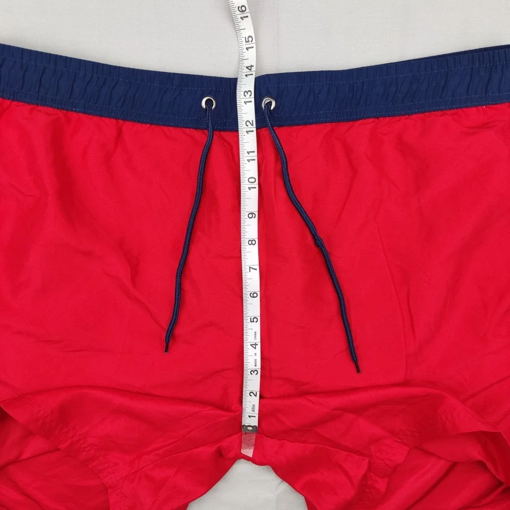 U.S. Polo Assn. Swimming Trunks Mens XXL‎ Red Blue Board Shorts Mesh Lined Logo